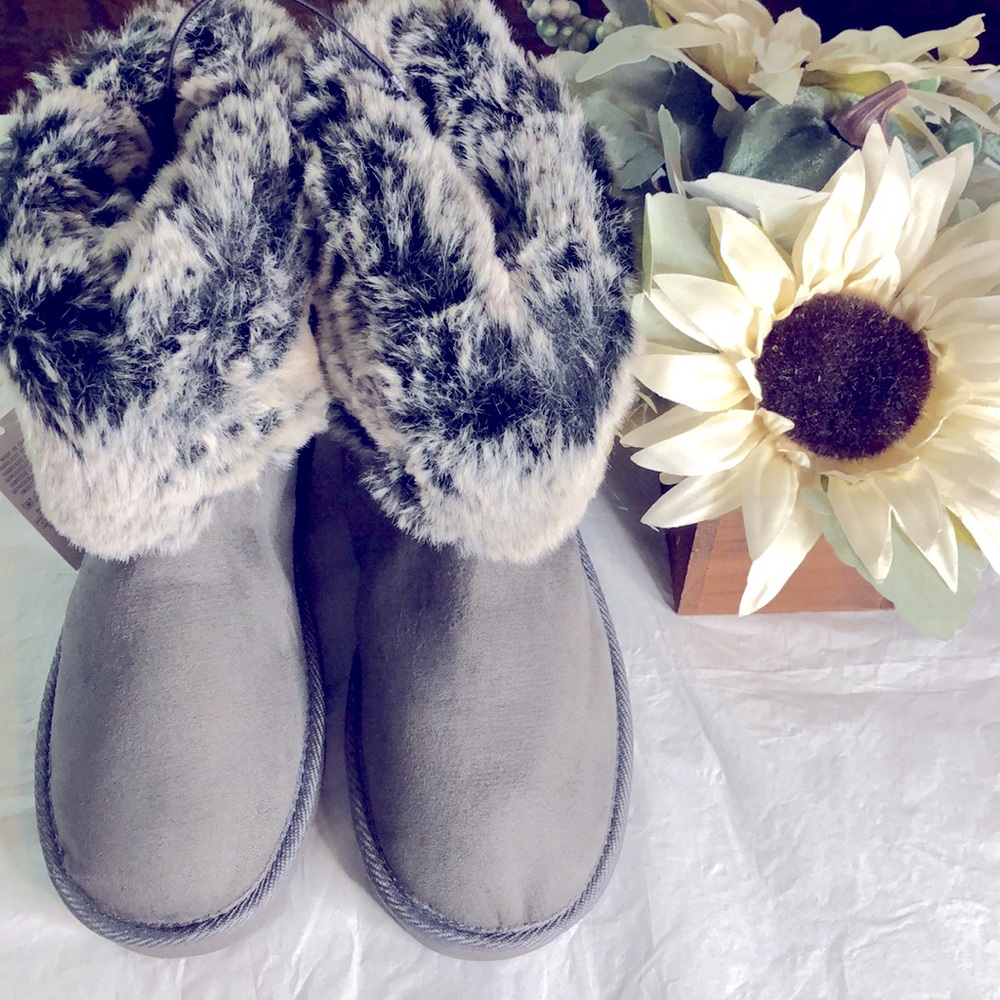 Mysoft Snow Slip-On Gray Snow Boot - Size 8